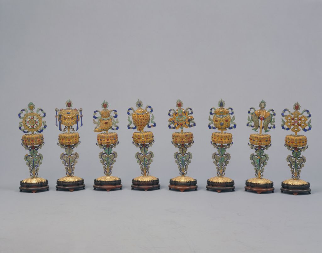 图片[1]-Eight treasures inlaid with gold and precious stones-China Archive